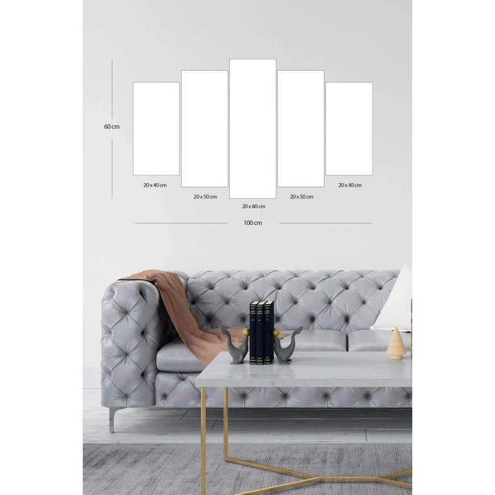 Manzara 5 Parçalı Mdf Tablo 60 x 100