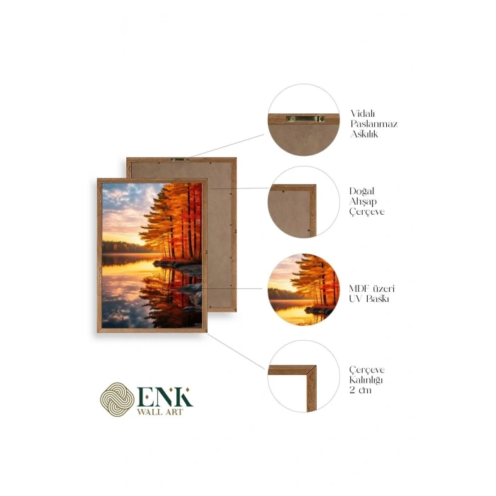 Manzara Ahşap Çerçeveli Tablo 17 x 23