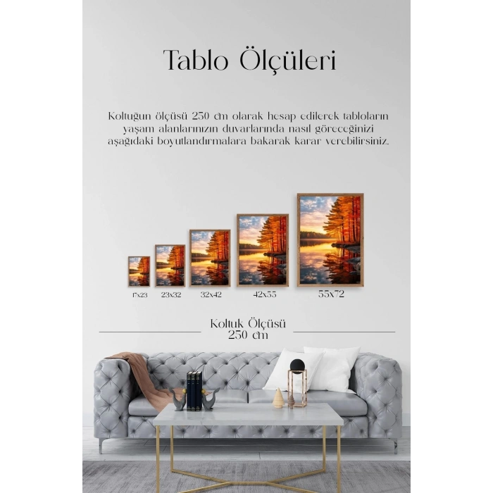 Manzara Ahşap Çerçeveli Tablo 17 x 23