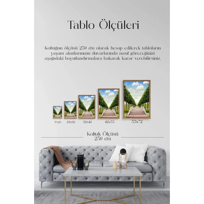 Manzara Ahşap Çerçeveli Tablo 23 x 30