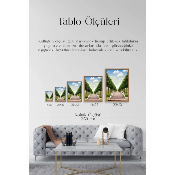 Manzara Ahşap Çerçeveli Tablo 30 x 42