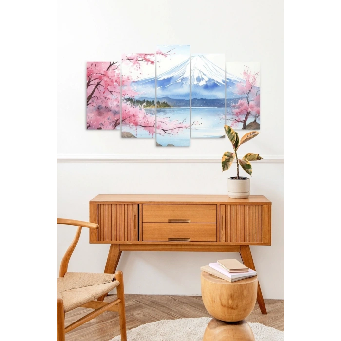 Manzara Doğa 5 Parçalı Mdf Tablo 60 x 100