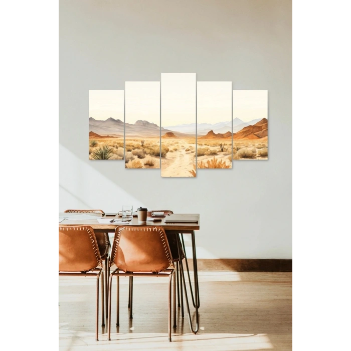 Manzara Doğa 5 Parçalı Mdf Tablo 60 x 100