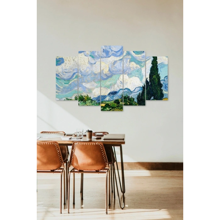 Manzara Doğa 5 Parçalı Mdf Tablo 60 x 100