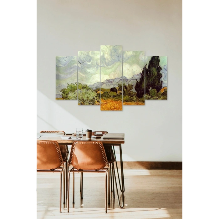 Manzara Doğa 5 Parçalı Mdf Tablo 60 x 100