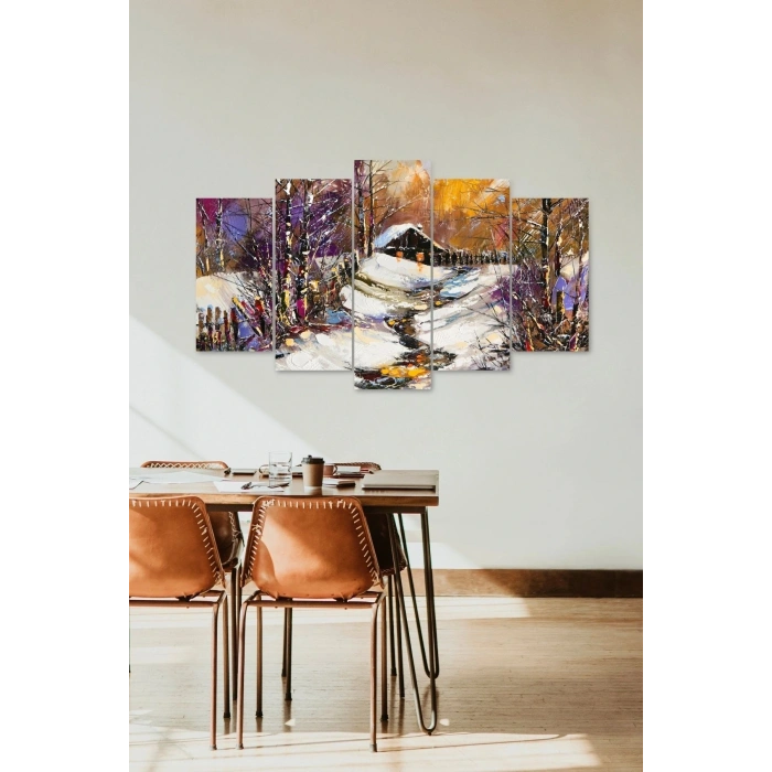 Manzara Doğa 5 Parçalı Mdf Tablo 60 x 100