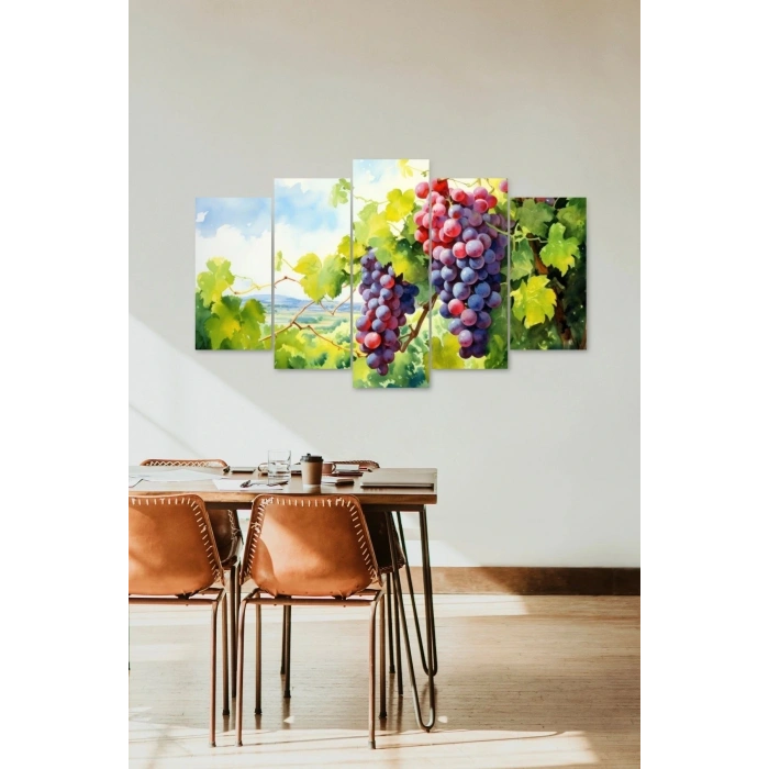 Manzara Doğa 5 Parçalı Mdf Tablo 60 x 100