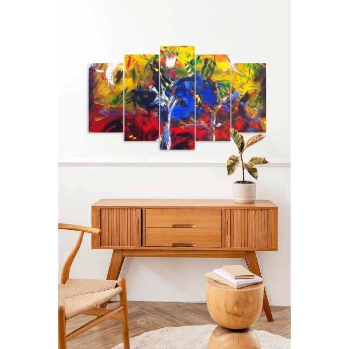 Manzara Doğa 5 Parçalı Mdf Tablo 60 x 100