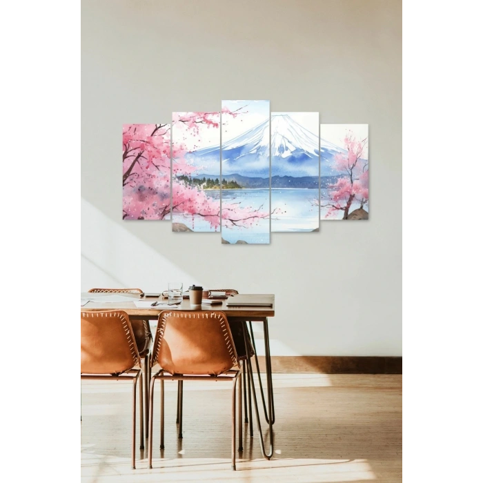 Manzara Doğa 5 Parçalı Mdf Tablo 60 x 100