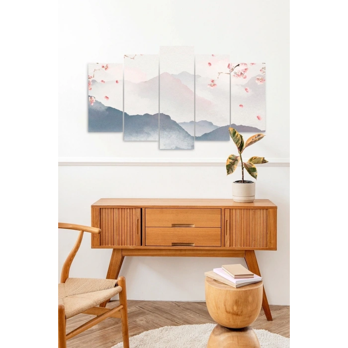 Manzara Doğa 5 Parçalı Mdf Tablo 60 x 100