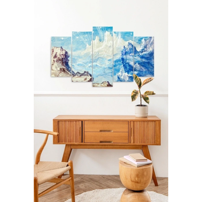 Manzara Doğa 5 Parçalı Mdf Tablo 60 x 100