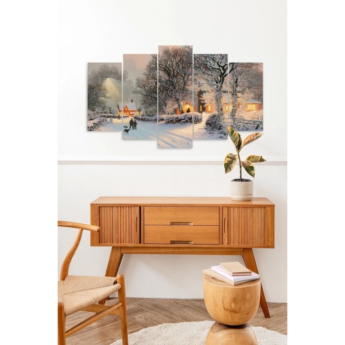 Manzara Doğa 5 Parçalı Mdf Tablo 60 x 100