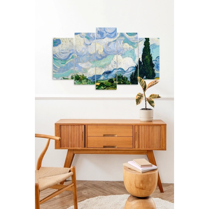 Manzara Doğa 5 Parçalı Mdf Tablo 60 x 100