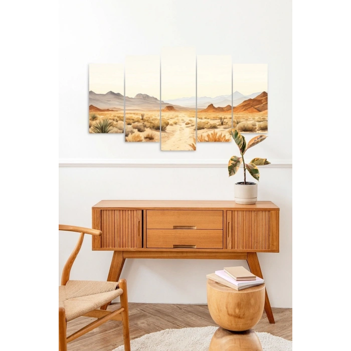 Manzara Doğa 5 Parçalı Mdf Tablo 60 x 100