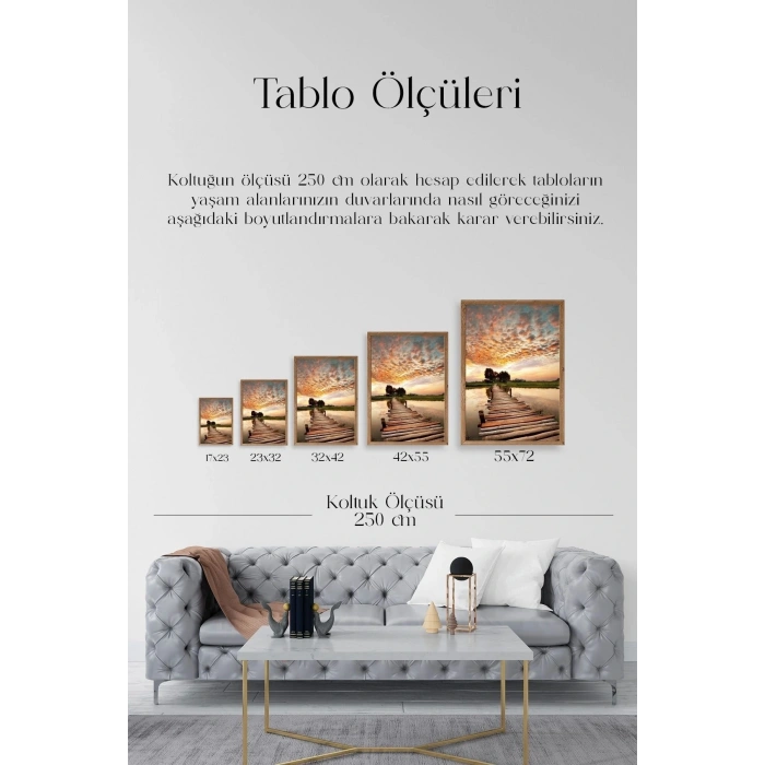 Manzara Doğa Ahşap Çerçeveli Tablo 17 x 23