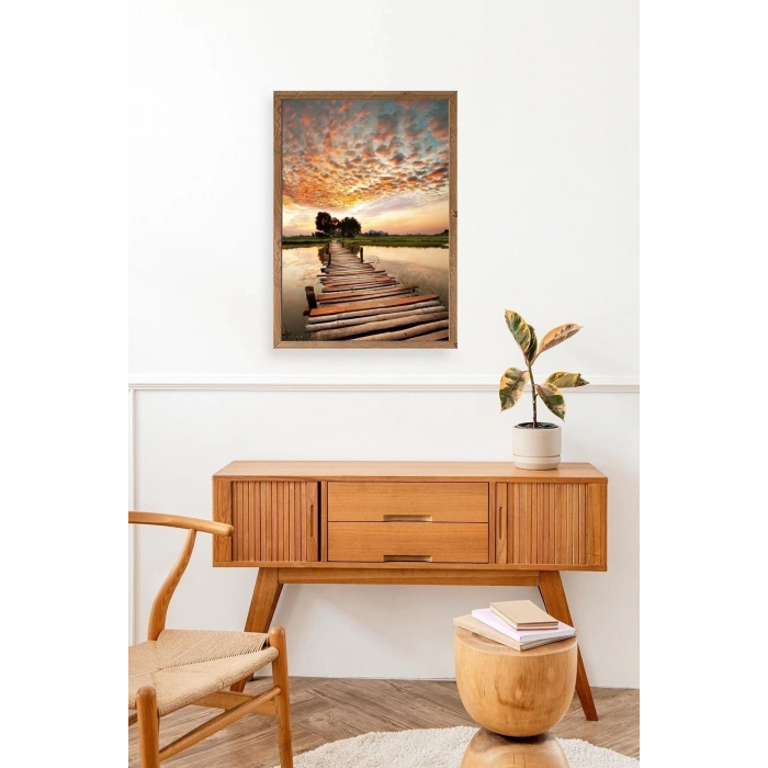Manzara Doğa Ahşap Çerçeveli Tablo 23 x 30
