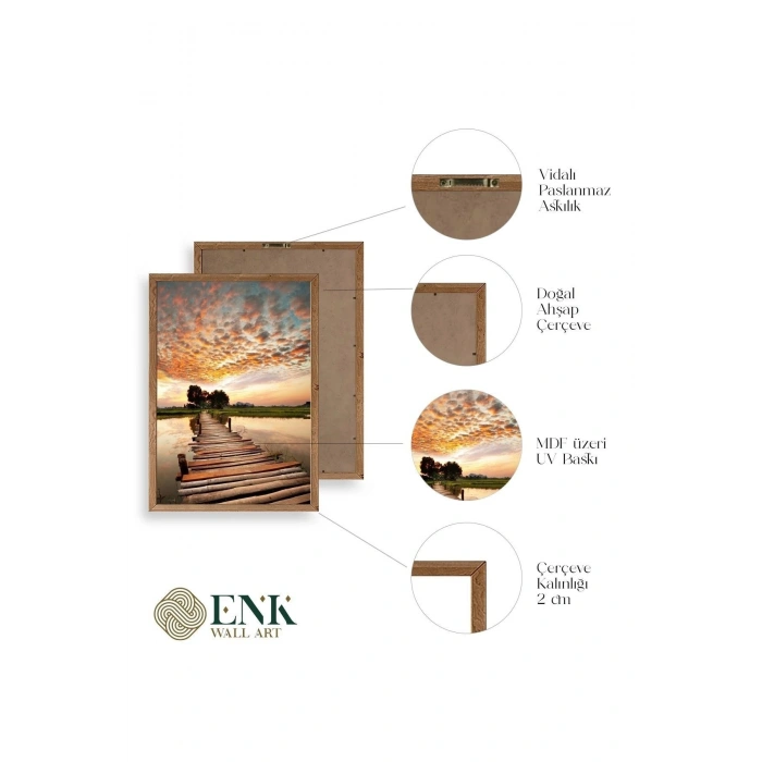 Manzara Doğa Ahşap Çerçeveli Tablo 23 x 30