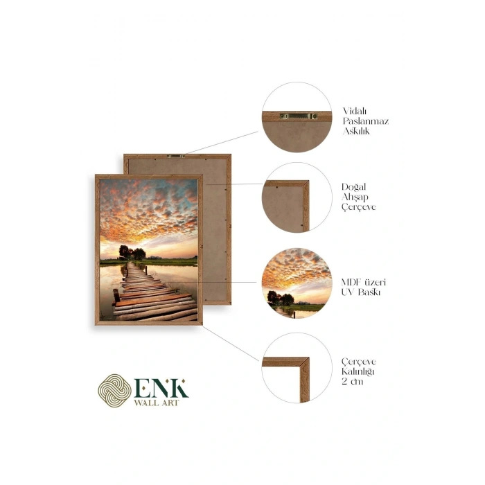 Manzara Doğa Ahşap Çerçeveli Tablo 23 x 30