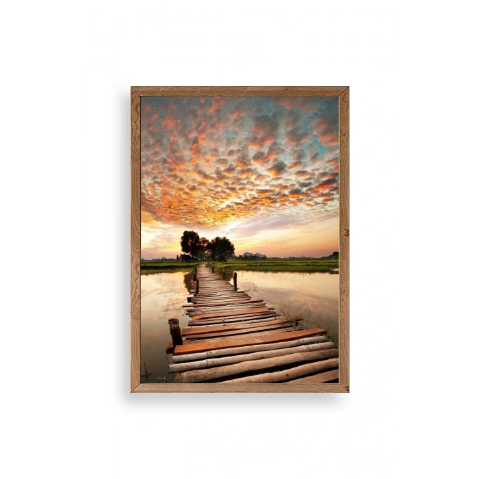 Manzara Doğa Ahşap Çerçeveli Tablo 30 x 42