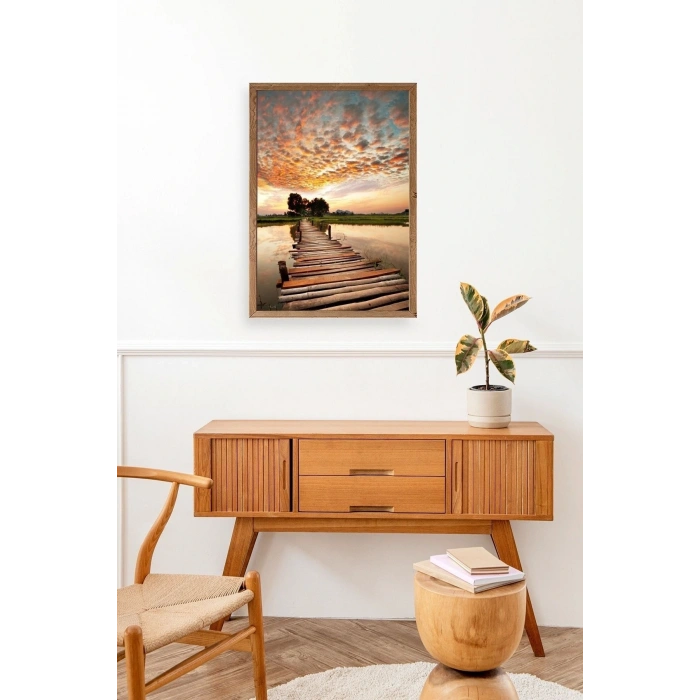 Manzara Doğa Ahşap Çerçeveli Tablo 30 x 42
