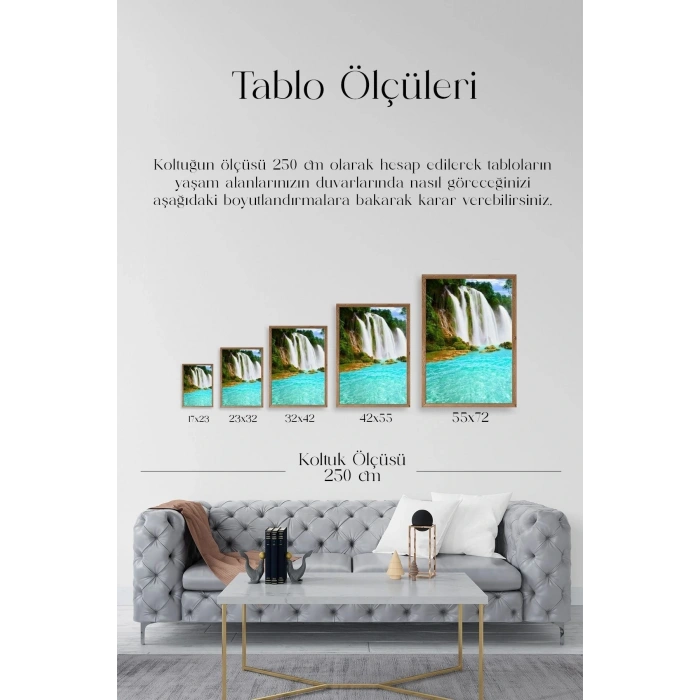 Manzara Doğa Ahşap Çerçeveli Tablo 50 x 70