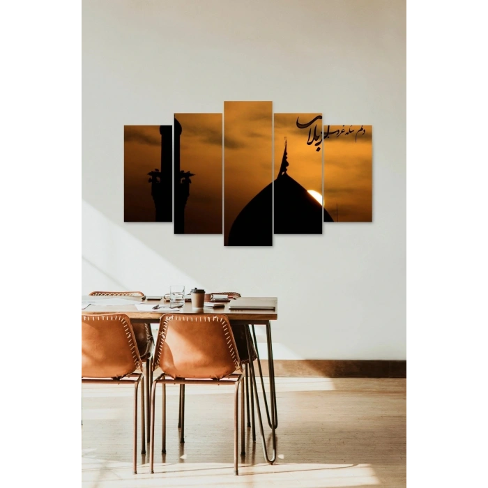 Manzara Gece 5 Parçalı Mdf Tablo 60 x 100