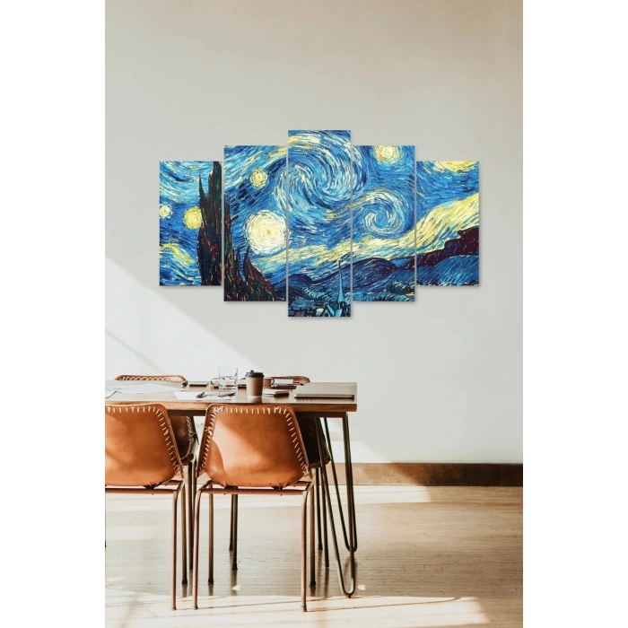 Manzara Gökyüzü 5 Parçalı Mdf Tablo 60 x 100