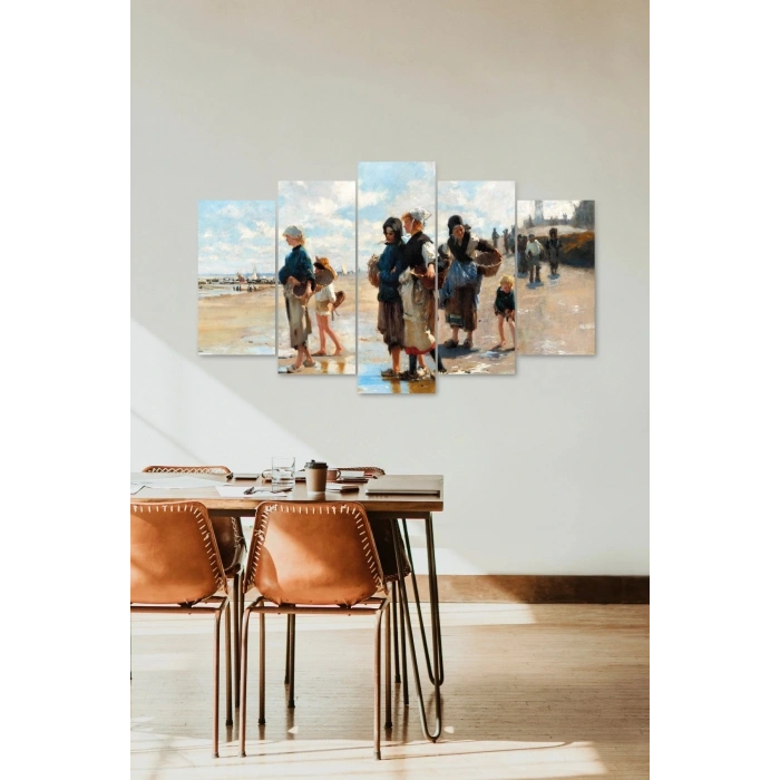 Manzara İnsan 5 Parçalı Mdf Tablo 60 x 100