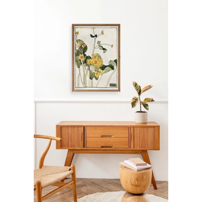 Marsh Marigold Ahşap Çerçeveli Tablo 50 x 70