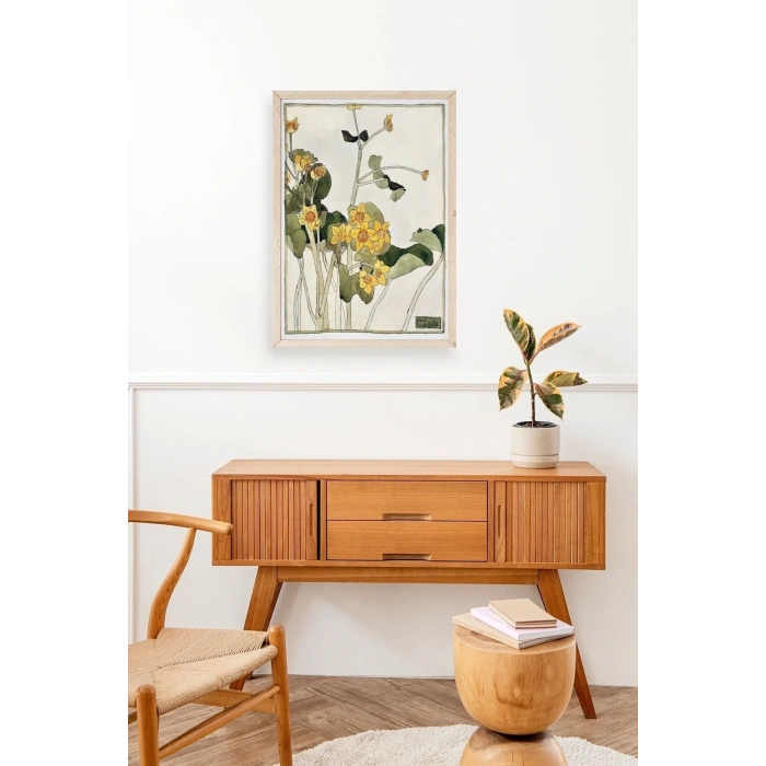 Marsh Marigold Ahşap Çerçeveli Tablo 50 x 70