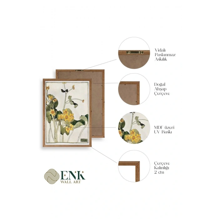 Marsh Marigold Ahşap Çerçeveli Tablo 50 x 70