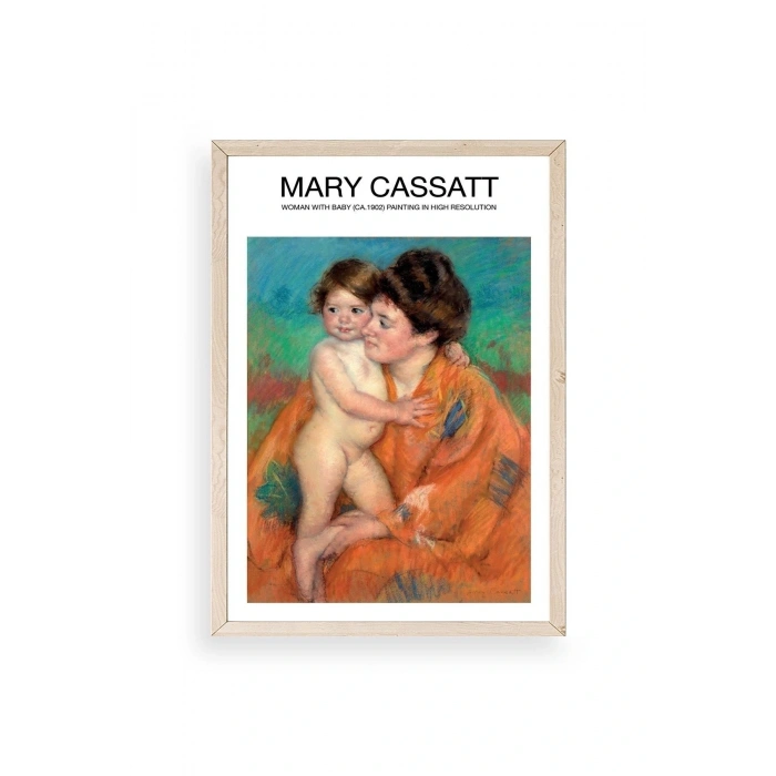 Mary Cassatt Ahşap Çerçeveli Tablo 17 x 23