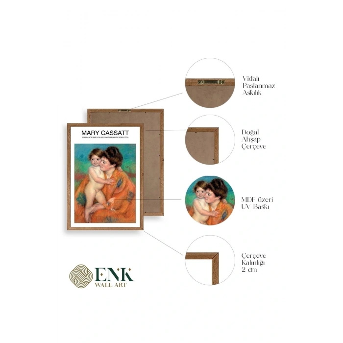 Mary Cassatt Ahşap Çerçeveli Tablo 17 x 23