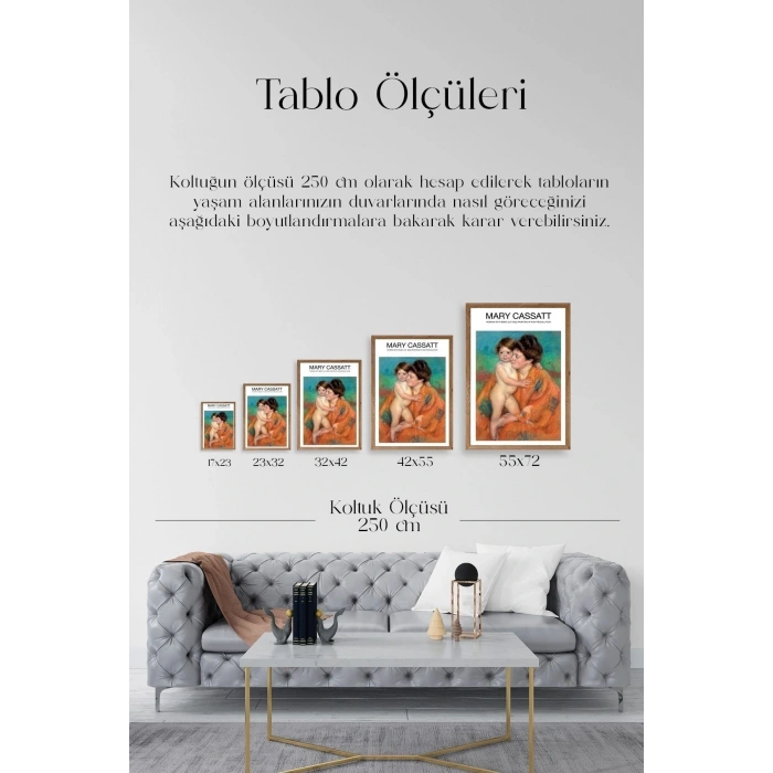 Mary Cassatt Ahşap Çerçeveli Tablo 50 x 70