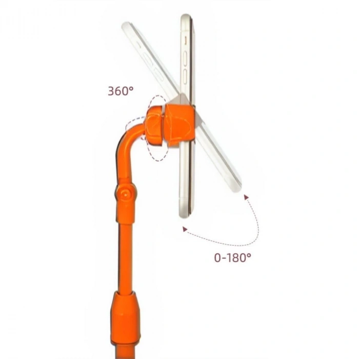 Masa Üstü Tablet ve Telefon Tutucu Plastik Aparat Turuncu Telefon Standı (5365)