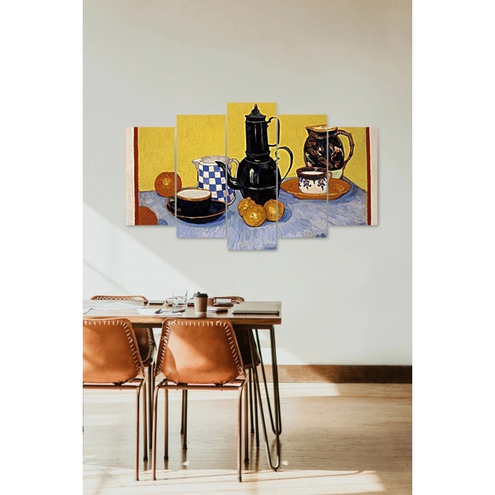 Masa ve Objeler 5 Parçalı Mdf Tablo 60 x 100