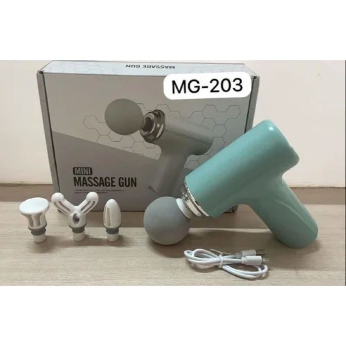 Masaj Tabancası Darbeli Titreşimli 4 Başlıklı Profesyonel Şarjlı Mini Masaj Aleti (5365)