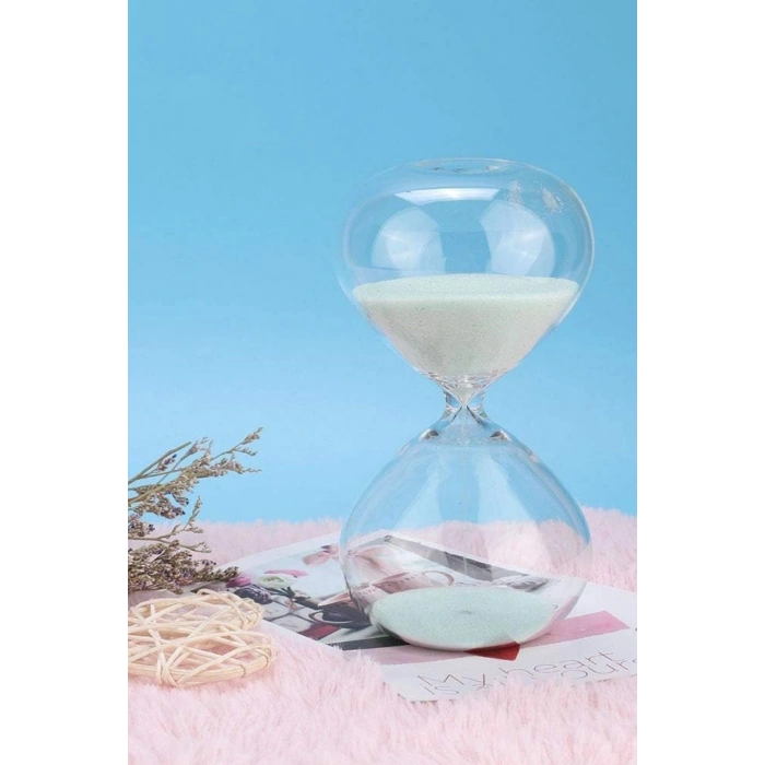Masaüstü Cam Kum Saati – Estetik Tasarım, Dekoratif Zaman Ölçüm Aleti