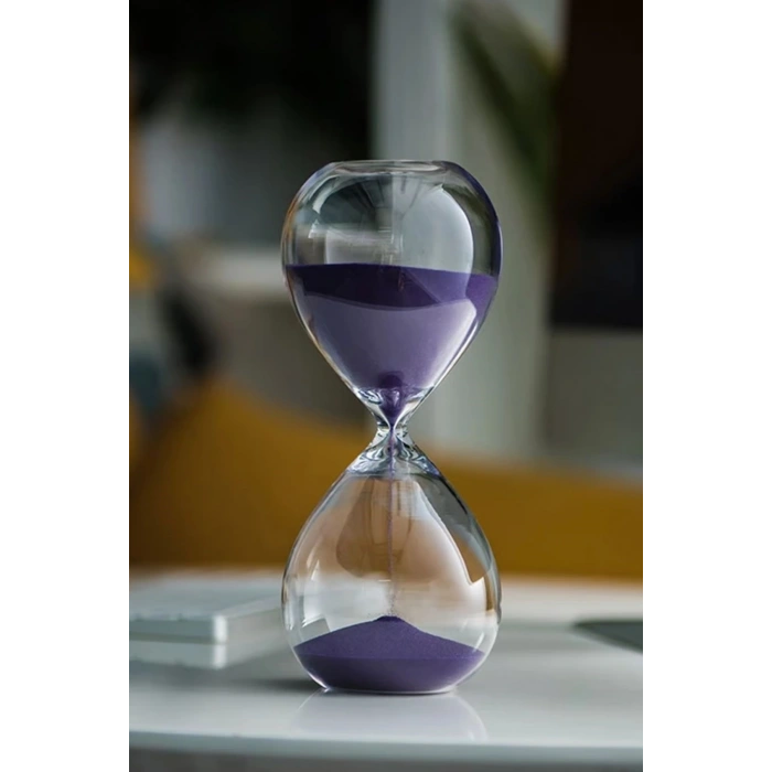 Masaüstü Cam Kum Saati – Estetik Tasarım, Dekoratif Zaman Ölçüm Aleti