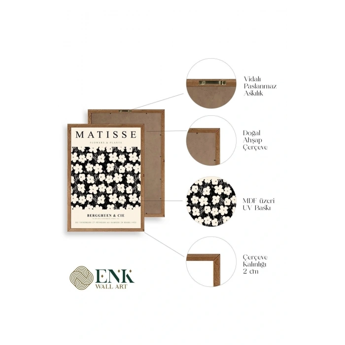 Matisse Ahşap Çerçeveli Tablo 30 x 42