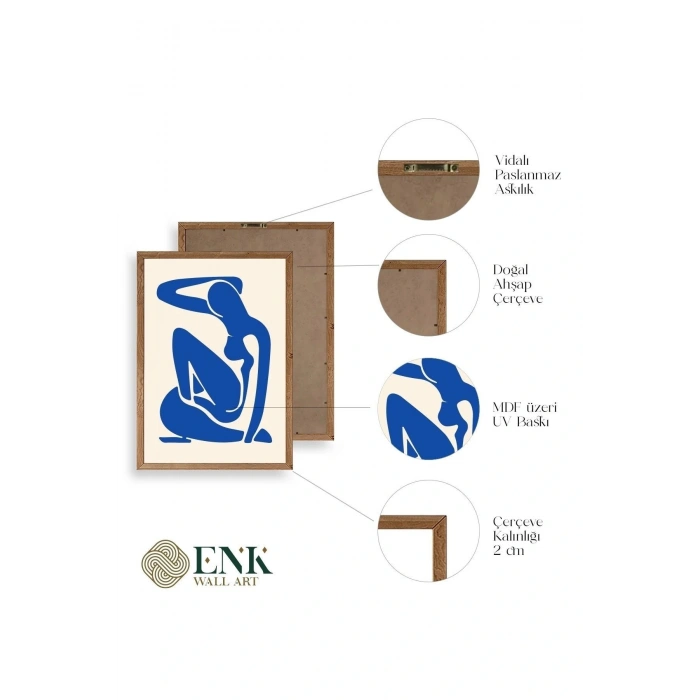 Matisse Ahşap Çerçeveli Tablo 30 x 42