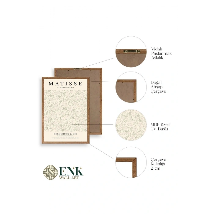 Matisse Ahşap Çerçeveli Tablo 30 x 42