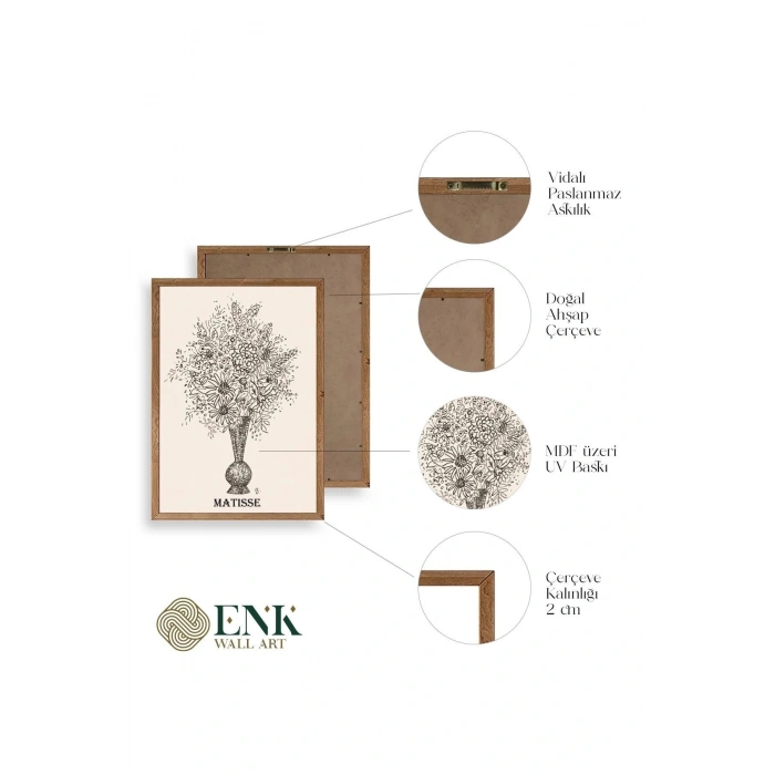 Matisse Ahşap Çerçeveli Tablo 50 x 70