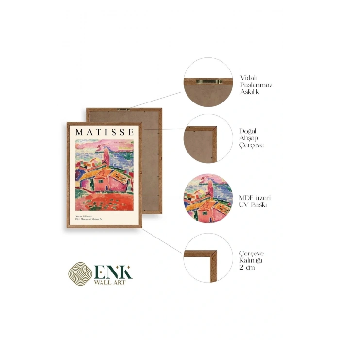 Matisse Ahşap Çerçeveli Tablo 50 x 70