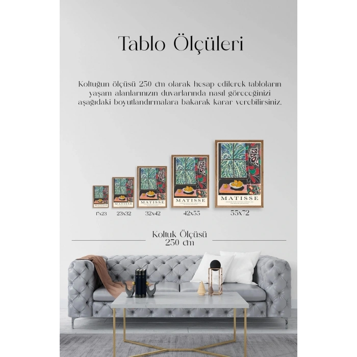 Matisse Ahşap Çerçeveli Tablo 50 x 70