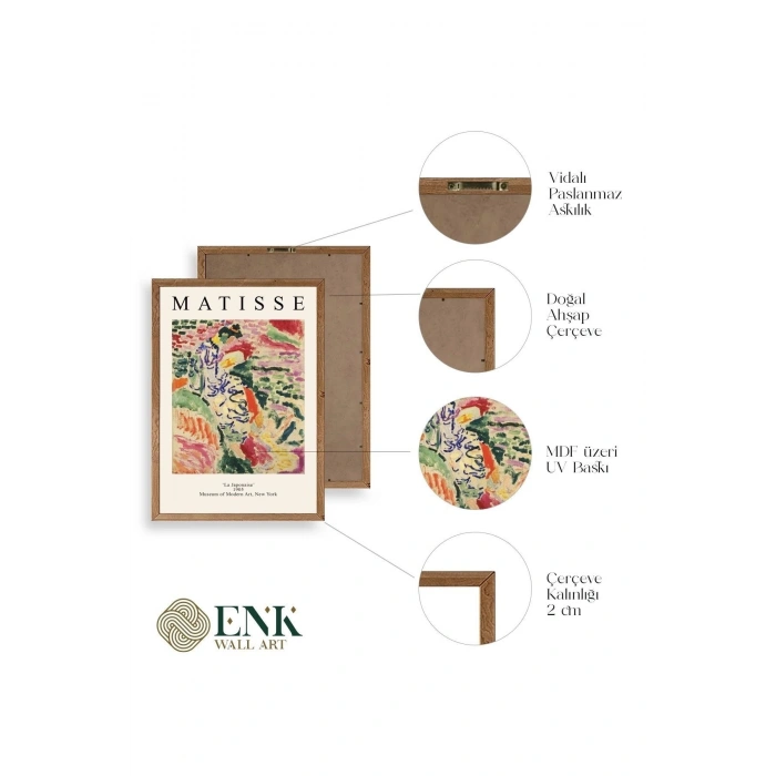 Matisse Üçlü Ahşap Çerçeveli Tablo 23 x 30
