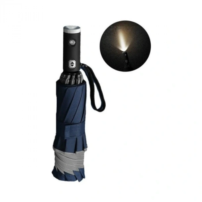 Blue Flashlight Handle Umbrella