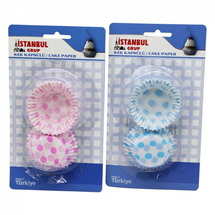 MAVİ KARTELA - ORTA MUFFİN KAĞIT KEK KAPSÜLÜ (5365)