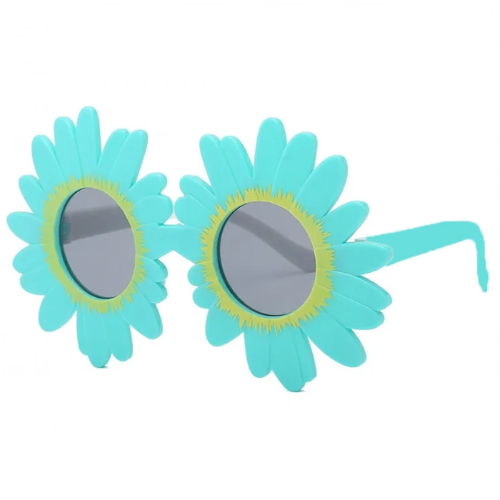 Blue Color Daisy Shaped Party Glasses