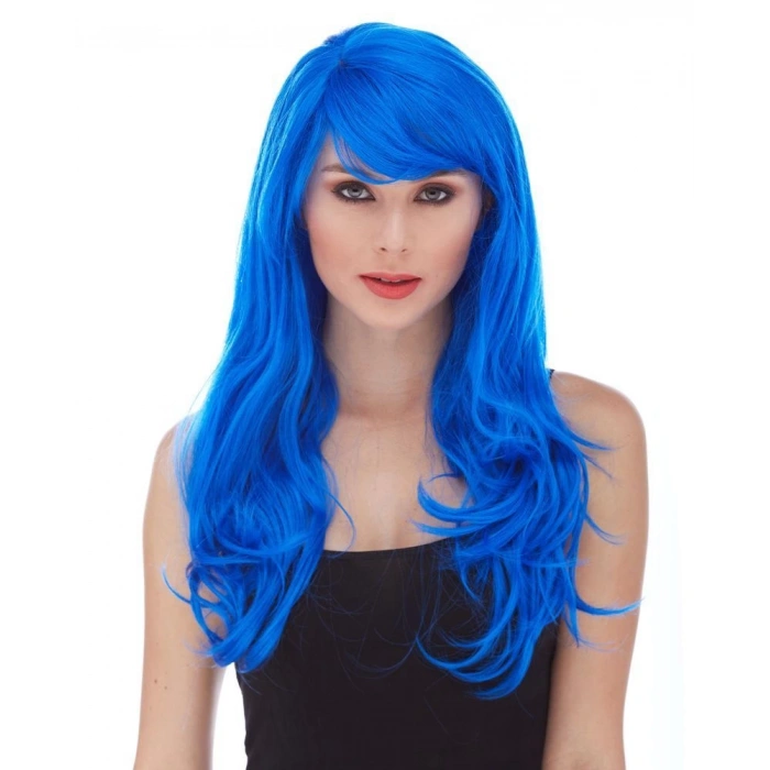 Blue Color Party Wig